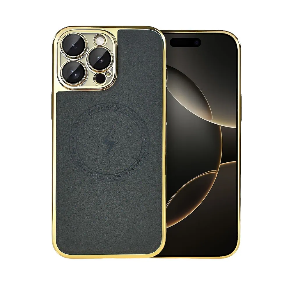Etui do iPhone 16 Pro Max Elite MagSafe Leather, cienkie, złote