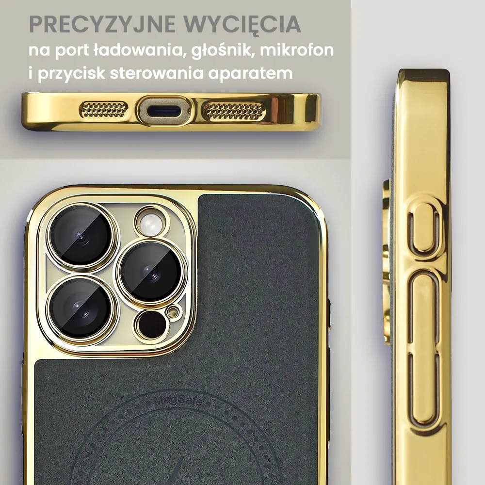 Etui do iPhone 16 Pro Max Elite MagSafe Leather, cienkie, złote