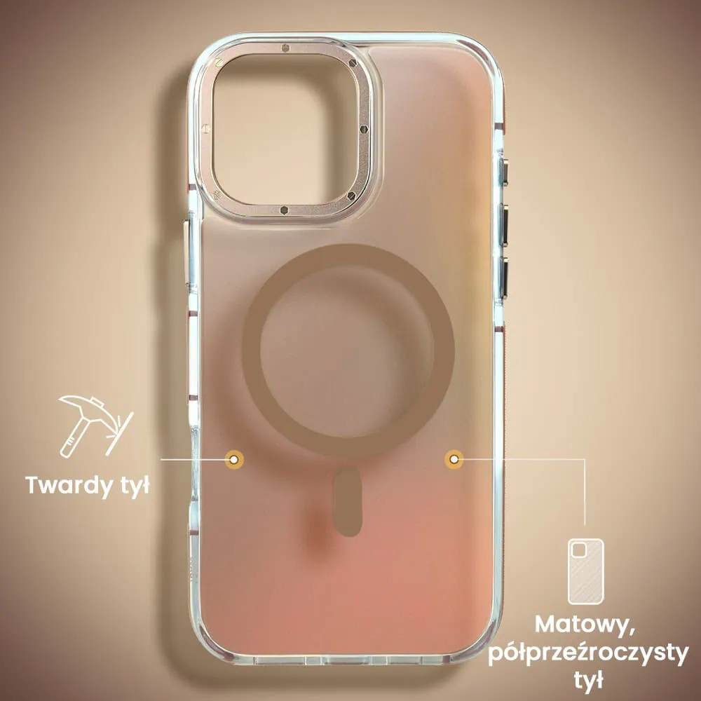 Etui do iPhone 16 Pro Max Sunrise Fusion Grip z MagSafe, nieślizgające, metalowa osłona, tytan pustynny