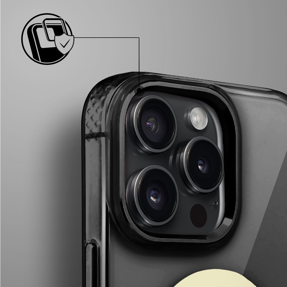 Etui do iPhone 16 Pro Golden Elite, cienkie, ze złotym MagSafe, czarne