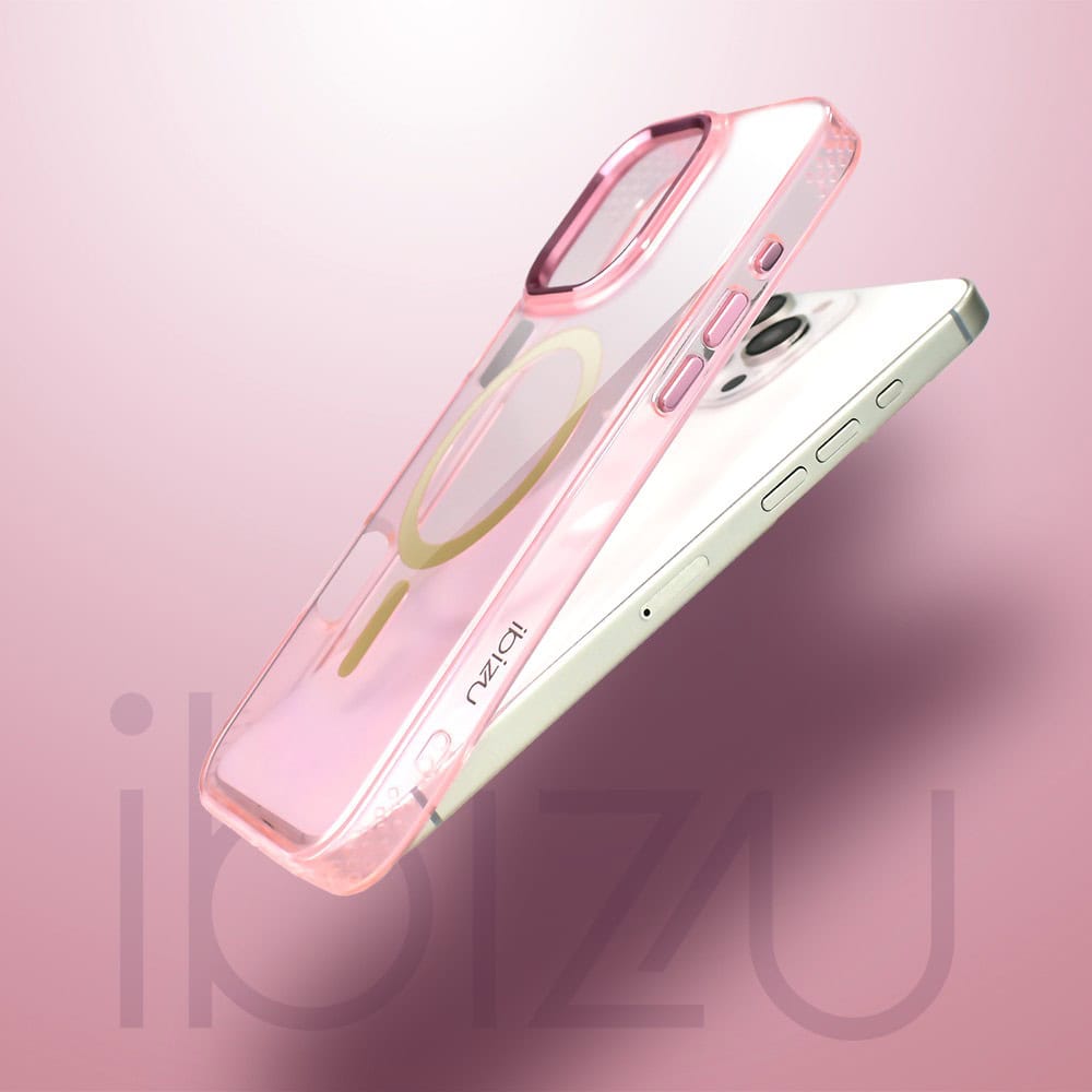 Etui do iPhone 16 Pro Golden Elite, cienkie, ze złotym MagSafe, różowe