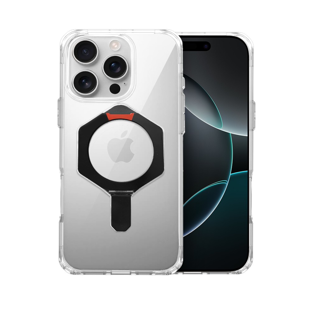 Etui do iPhone 16 Pro Max HexArmor Skin Stand, twarde z podstawką, czarne