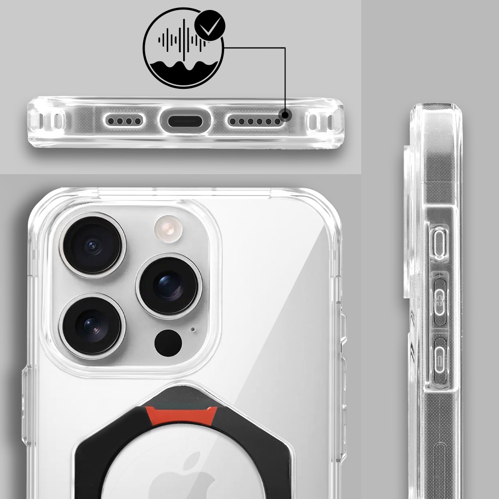 Etui do iPhone 16 Pro Max HexArmor Skin Stand, twarde z podstawką, czarne