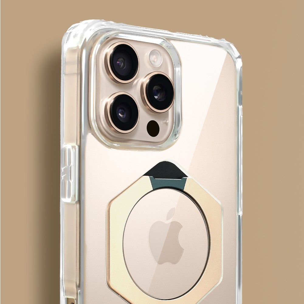 Etui do iPhone 16 Pro Max HexArmor Skin Stand, twarde z podstawką, tytan pustynny