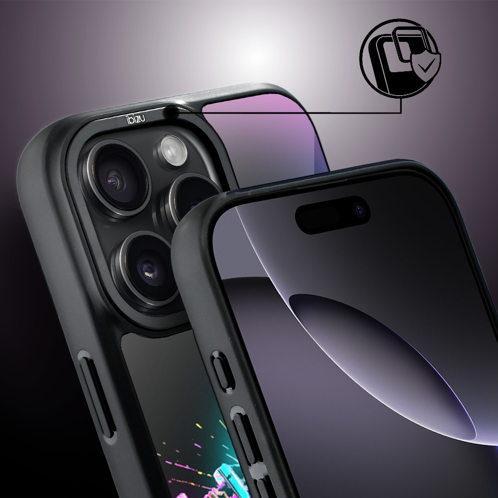 Etui do iPhone 16 Pro Max IBIZU DropGuard Matt z MagSafe, #ElectroMove, Wibracja fitness