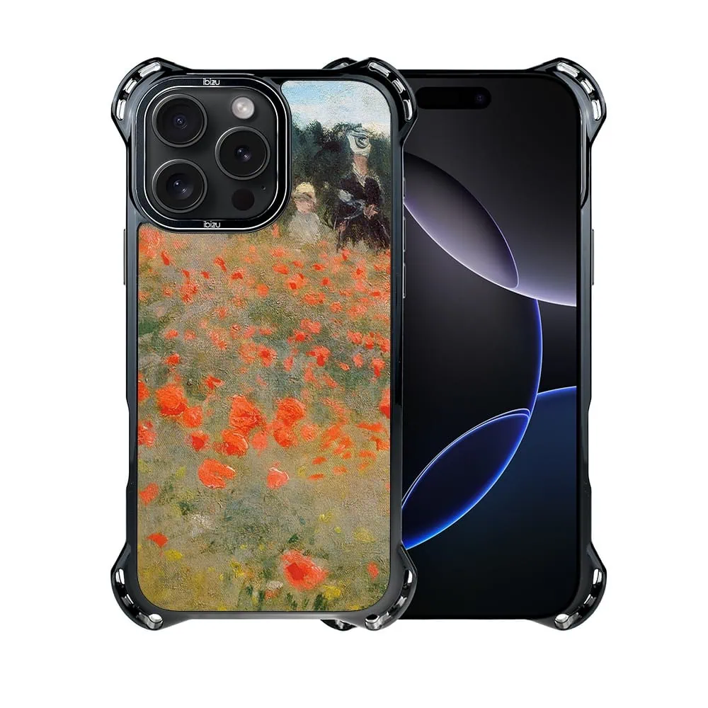 Etui do iPhone 16 Pro Max, Ibizu DropGuard Ultra z MagSafe, Claude Monet, pole maków