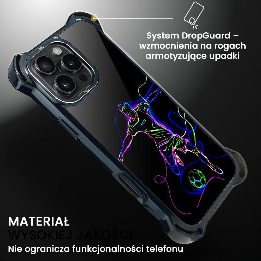 Etui do iPhone 16 Pro, Ibizu DropGuard Ultra z MagSafe, #ElectroMove, Moc football’u