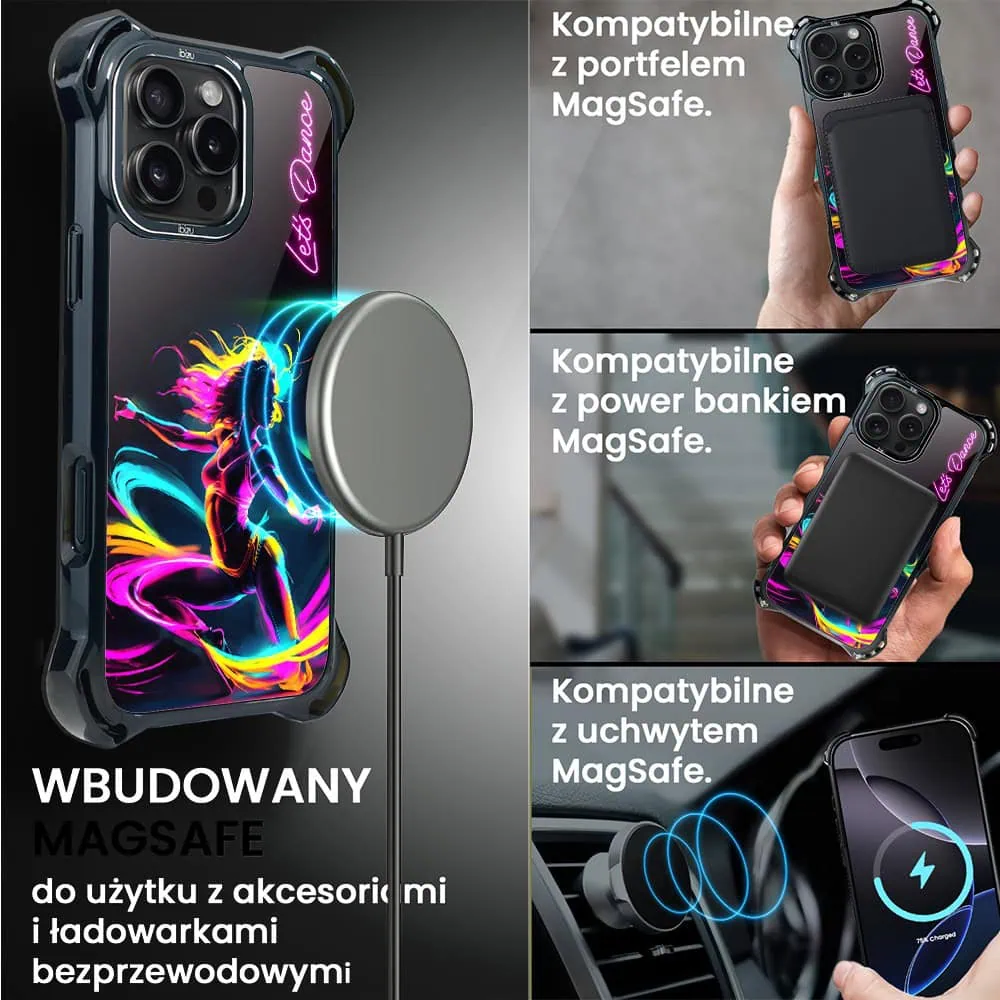 Etui do iPhone 16 Pro Max, Ibizu DropGuard Ultra z MagSafe, #ElectroMove, Taneczny rytm