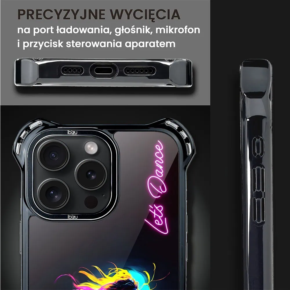Etui do iPhone 16 Pro Max, Ibizu DropGuard Ultra z MagSafe, #ElectroMove, Taneczny rytm