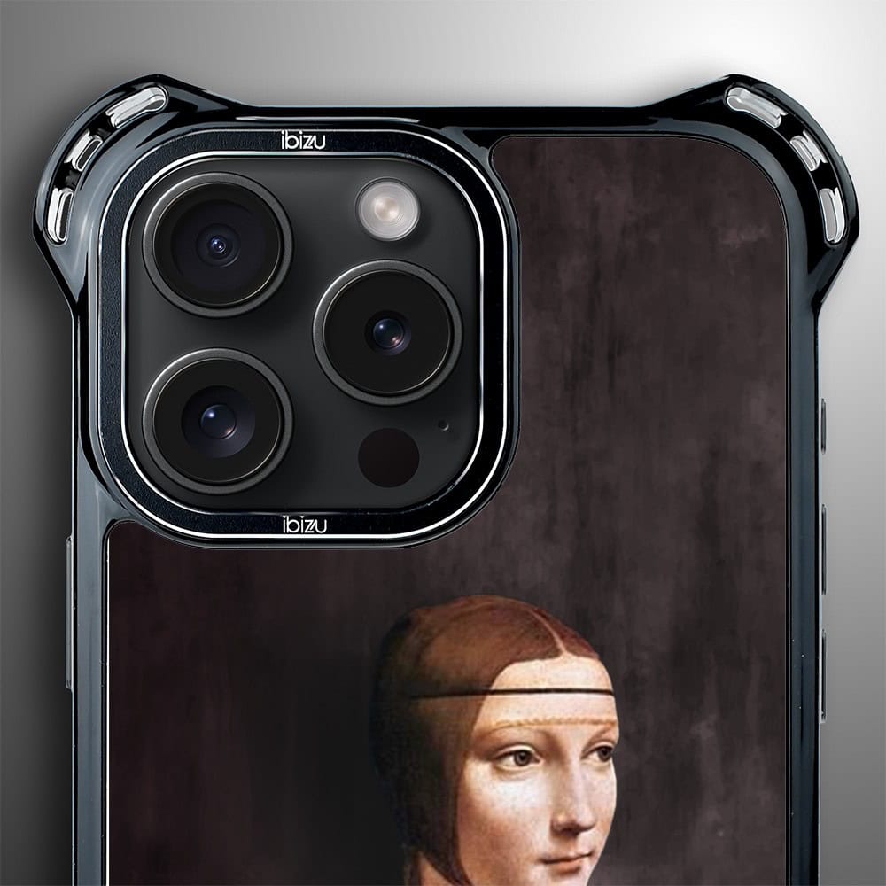 Etui do iPhone 16 Pro, Ibizu DropGuard Ultra z MagSafe, Leonardo Da Vinci, dama z kotem