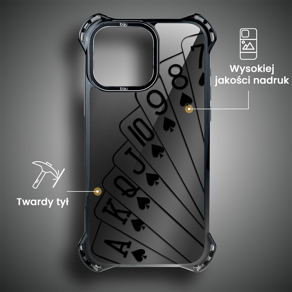 Etui do iPhone 16 Pro, Ibizu DropGuard Ultra z MagSafe, Midnight, Karty do gry