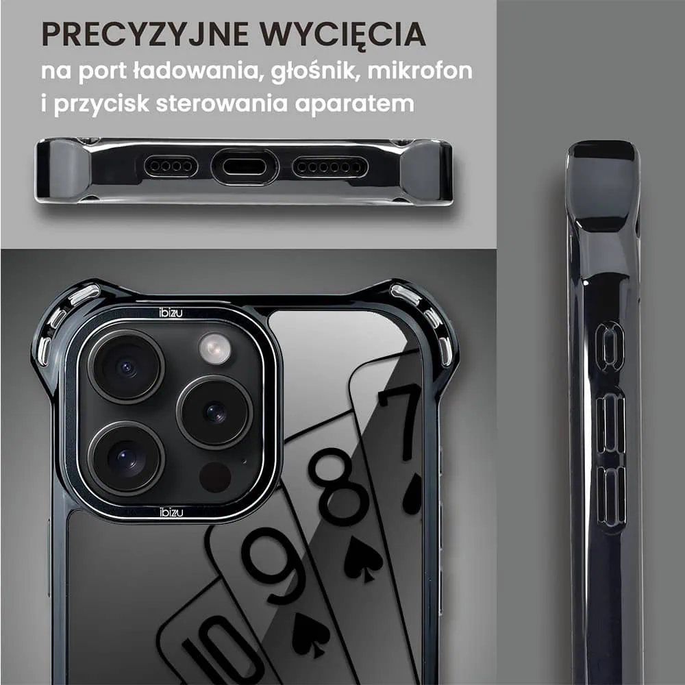 Etui do iPhone 16 Pro, Ibizu DropGuard Ultra z MagSafe, Midnight, Karty do gry