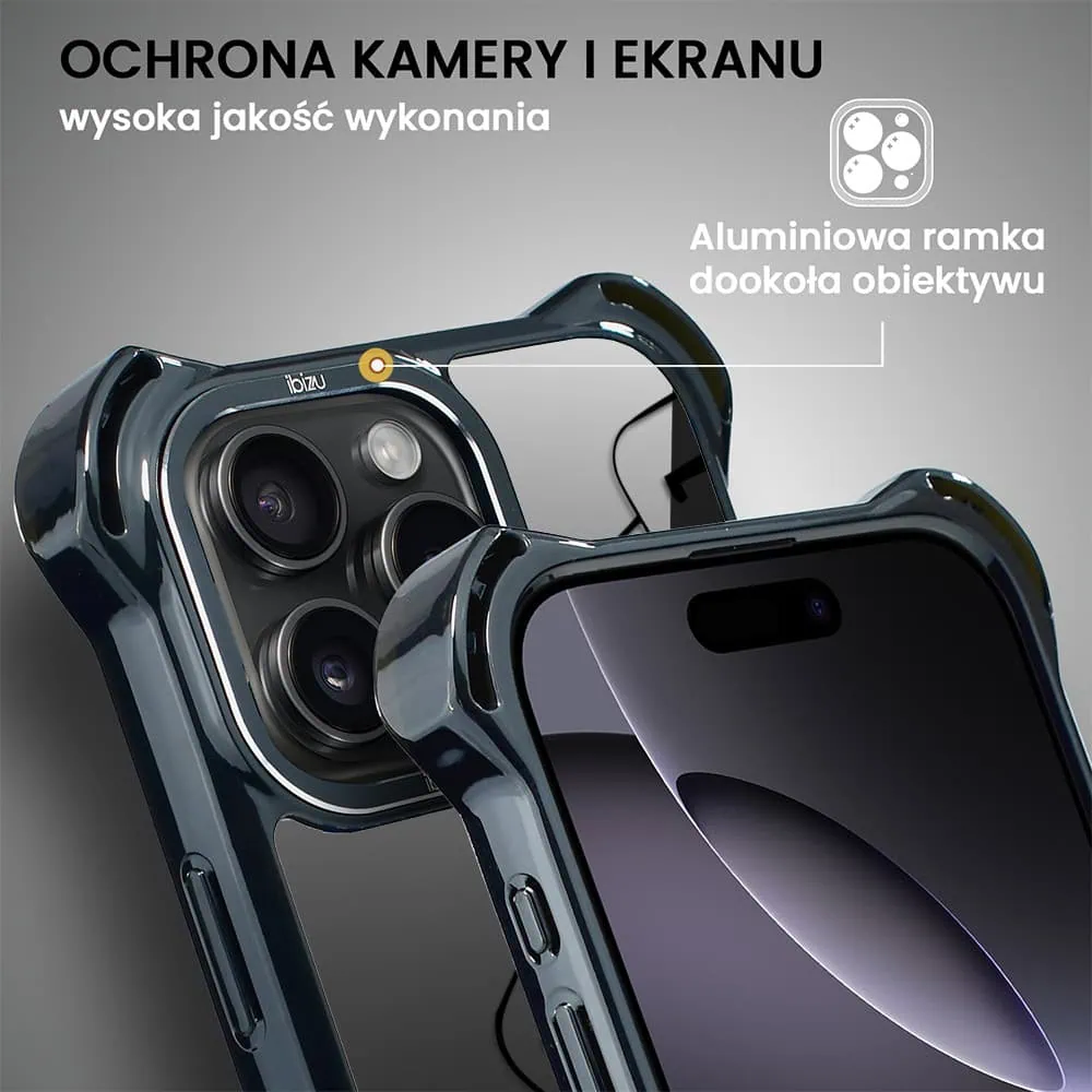 Etui do iPhone 16 Pro, Ibizu DropGuard Ultra z MagSafe, Midnight, Karty do gry