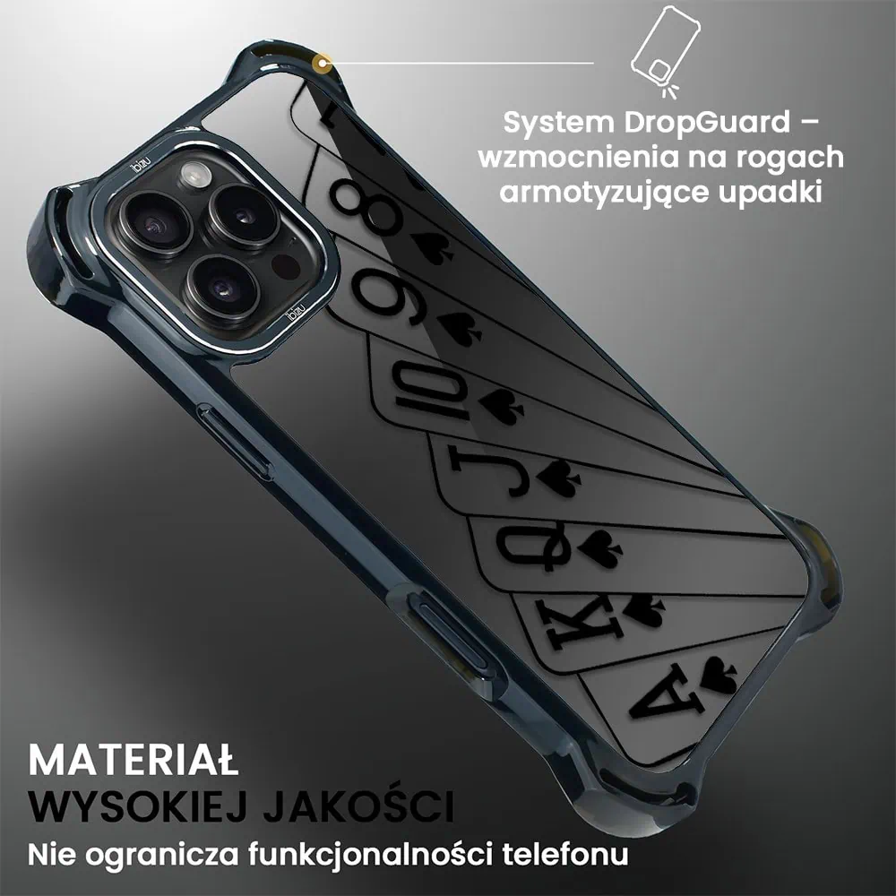 Etui do iPhone 16 Pro, Ibizu DropGuard Ultra z MagSafe, Midnight, Karty do gry