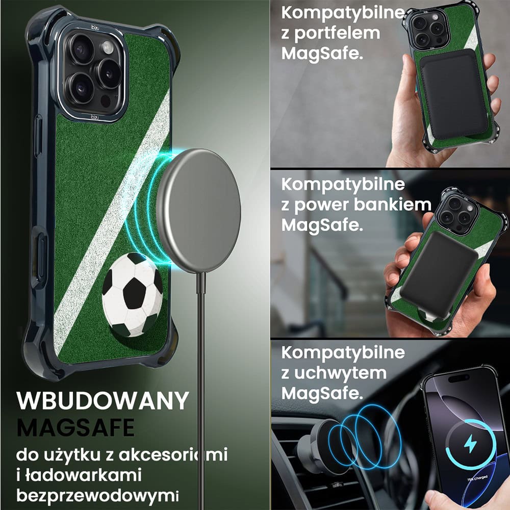 Etui do iPhone 16 Pro Max, Ibizu DropGuard Ultra z MagSafe, #Move, Przy boisku