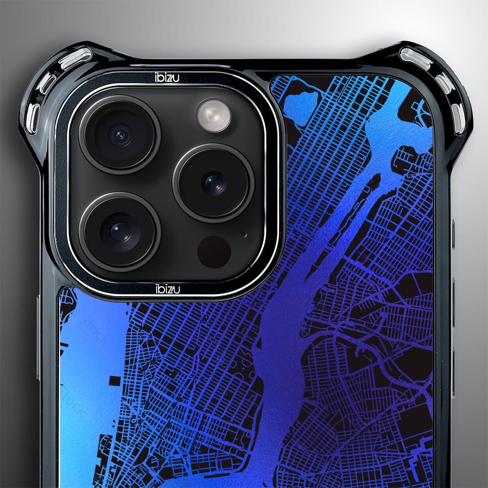 Etui do iPhone 16 Pro, Ibizu DropGuard Ultra z MagSafe, Mapy Świata, New York