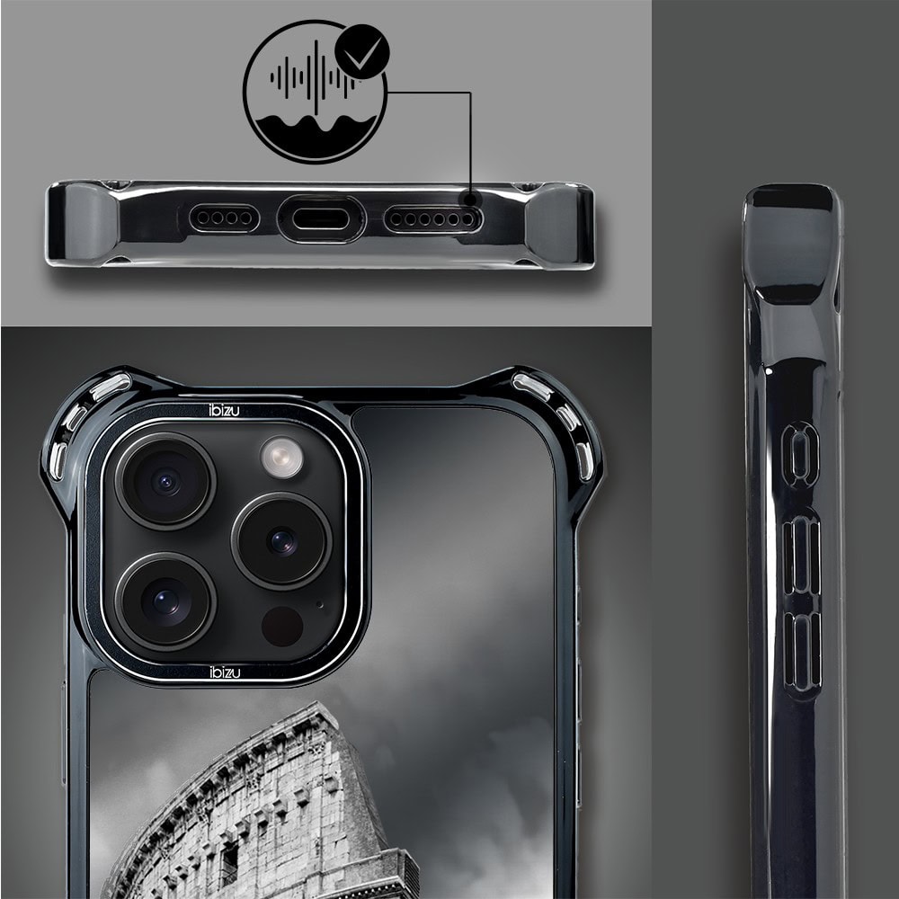 Etui do iPhone 16 Pro, Ibizu DropGuard Ultra z MagSafe, Noir City, Koloseum