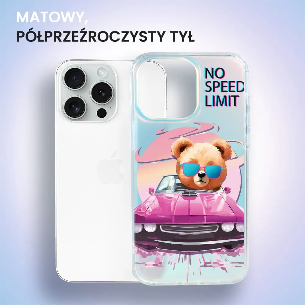 Etui do iPhone 16 Pro Max MagSafe Bear With Me, Pink Car, różowy samochód, zmieniające kolor