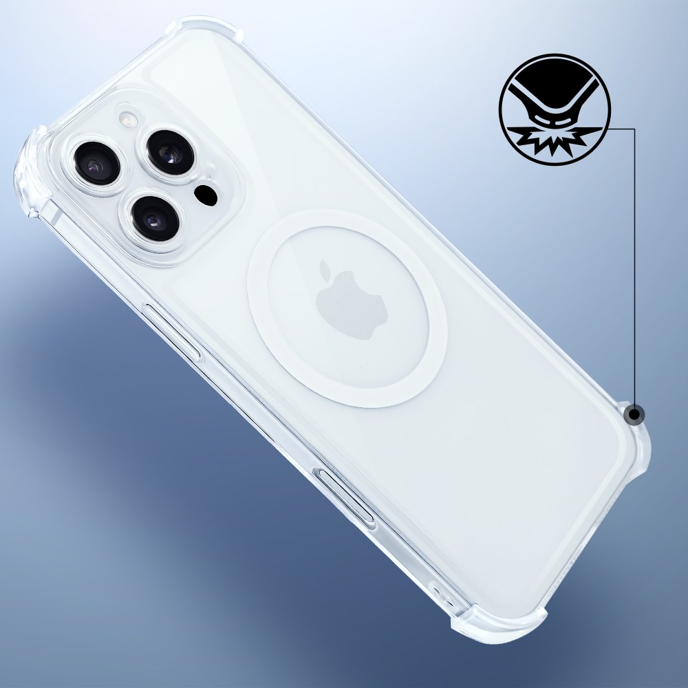 Etui do iPhone 16 Pro Magsafe Luxury Anti-Shock Lens Protect, przeźroczyste