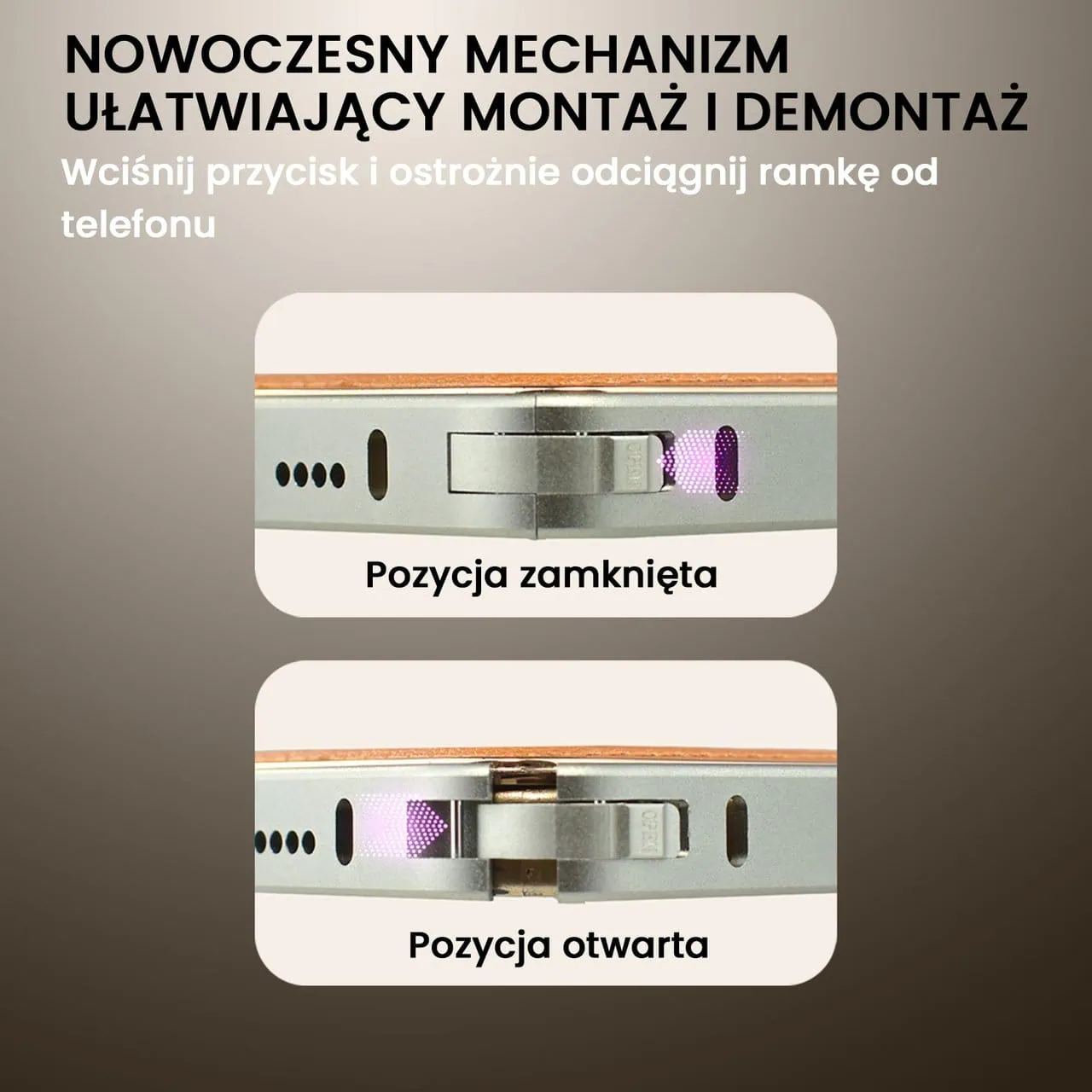 Etui do iPhone 16 Pro Metal Solid Leather z MagSafe, brązowe