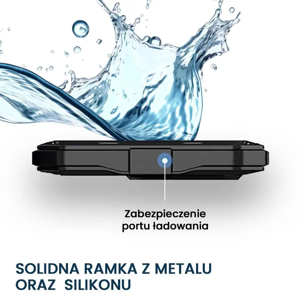 Etui do iPhone 16 Pro Panzer Max, metalowa, skręcana, pancerna obudowa przód+tył, czarne