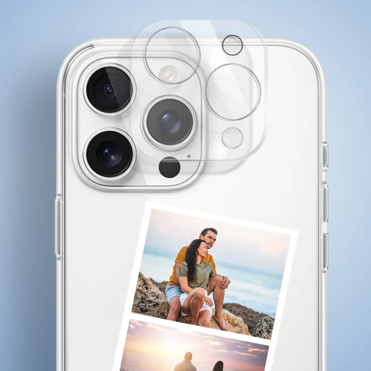 Etui do iPhone 16 Pro Max, Polaroid z własnym zdjęciem, upominek na prezent, przeźroczyste