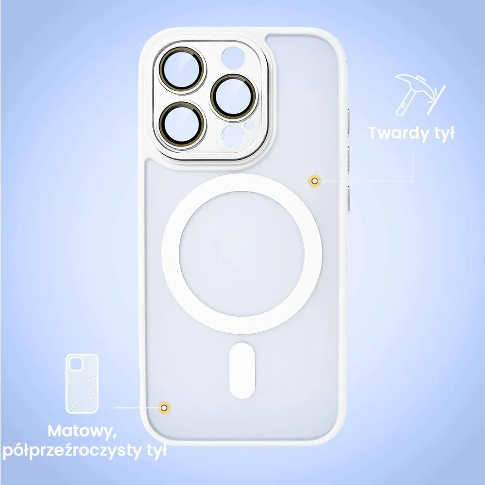 Etui do iPhone 16 Pro Color Flush z Magsafe, z osłoną aparatu, białe (OUTLET)