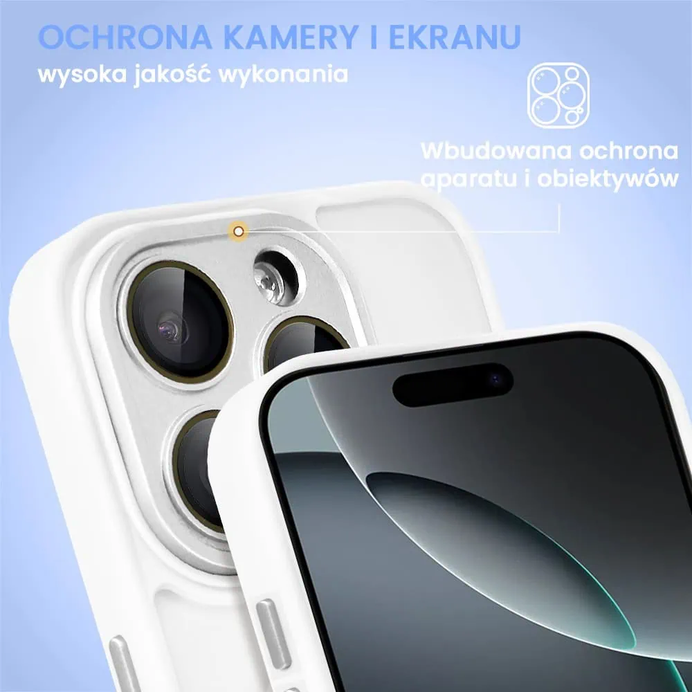 Etui do iPhone 16 Pro Color Flush z Magsafe, z osłoną aparatu, białe (OUTLET)