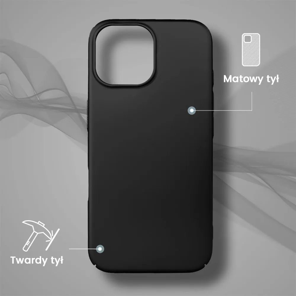 Etui do iPhone 16 Pro Skin Matt satynowe ultra cienkie, czarne
