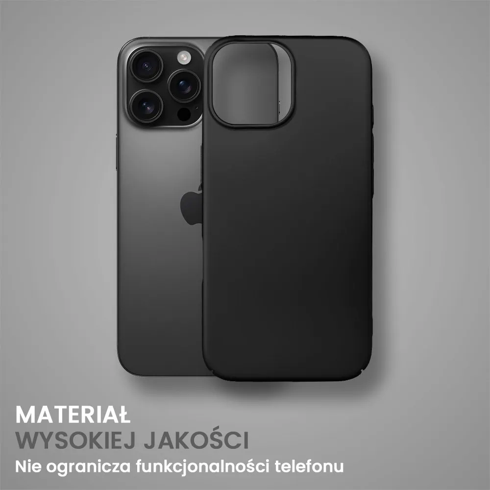 Etui do iPhone 16 Pro Skin Matt satynowe ultra cienkie, czarne