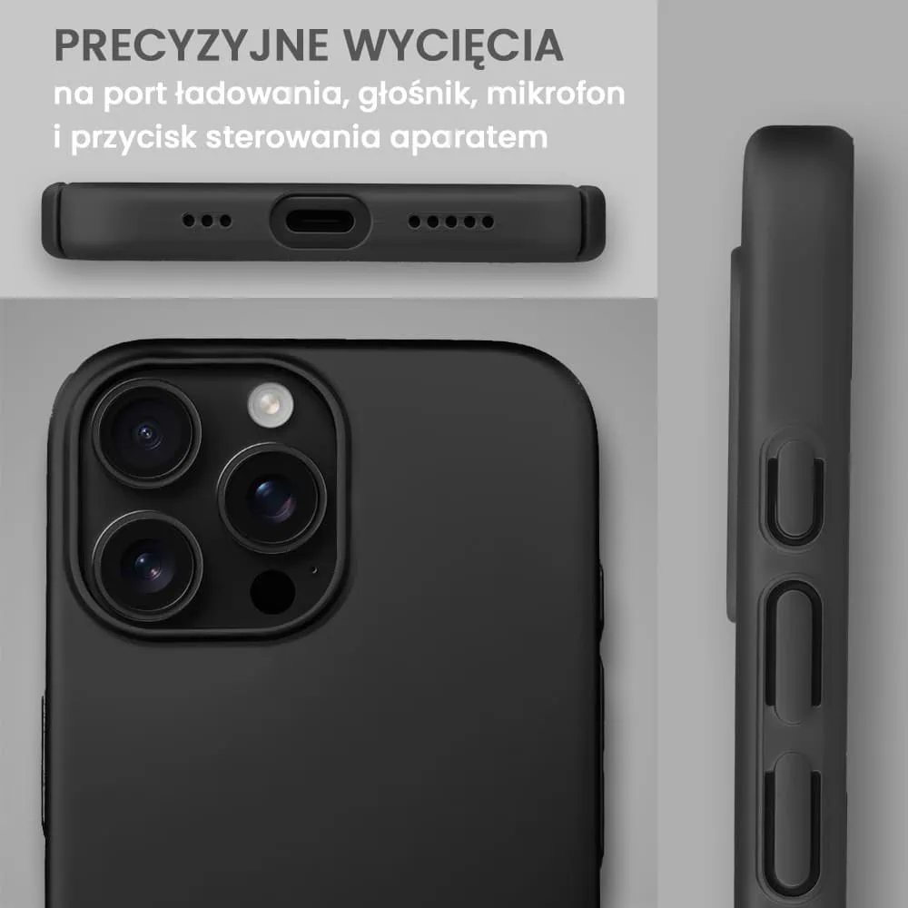 Etui do iPhone 16 Pro Skin Matt satynowe ultra cienkie, czarne