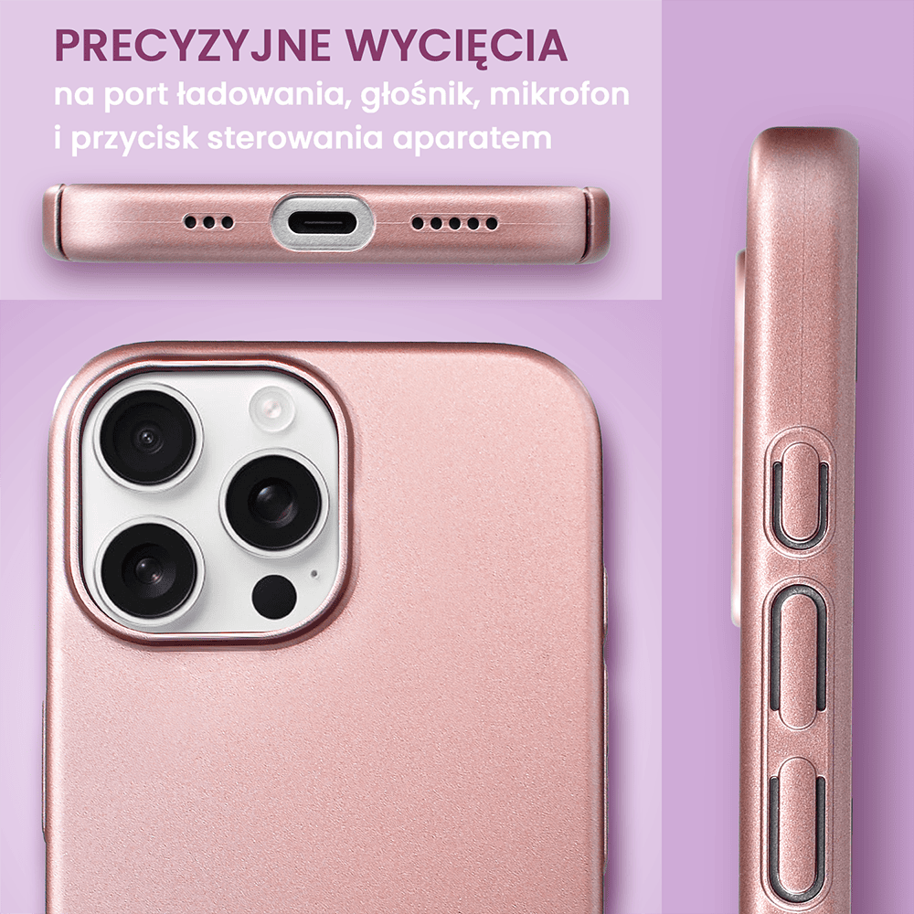Etui do iPhone 16 Pro Max Skin Matt satynowe ultra cienkie, różowe