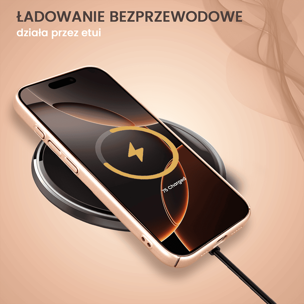 Etui do iPhone 16 Pro Skin Matt satynowe ultra cienkie, złote