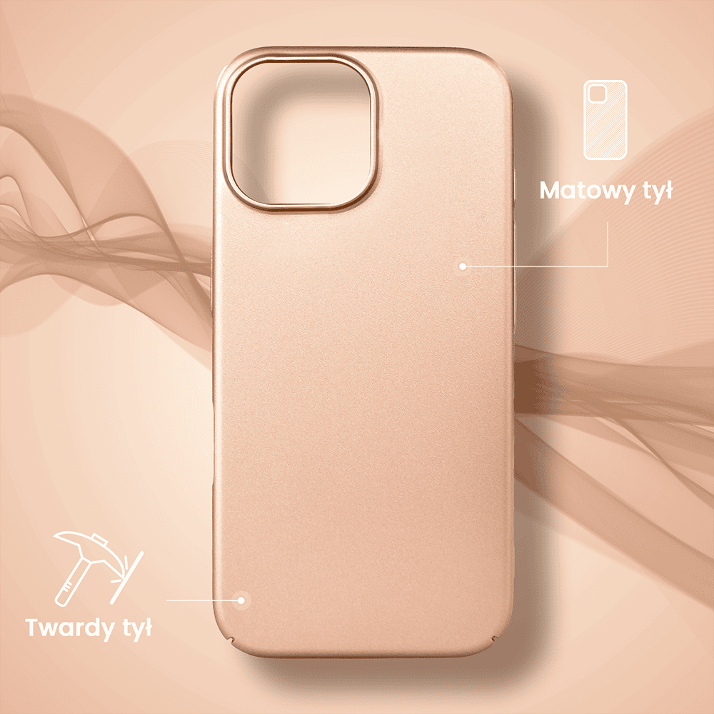 Etui do iPhone 16 Pro Skin Matt satynowe ultra cienkie, złote
