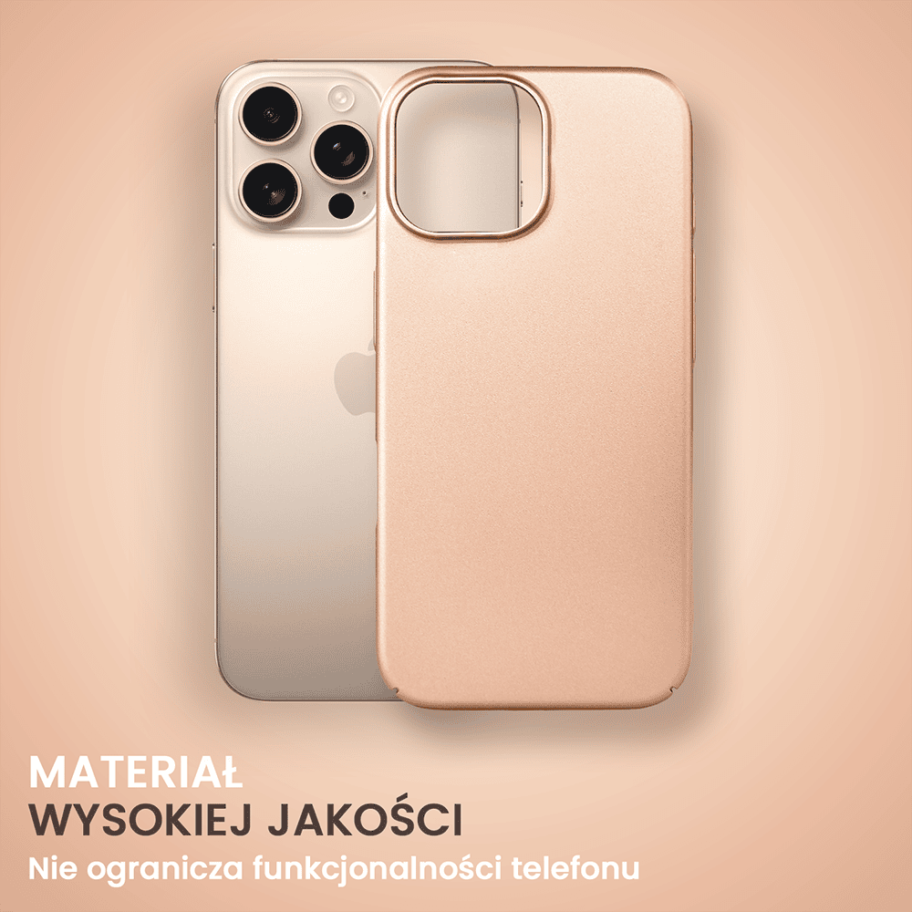 Etui do iPhone 16 Pro Skin Matt satynowe ultra cienkie, złote
