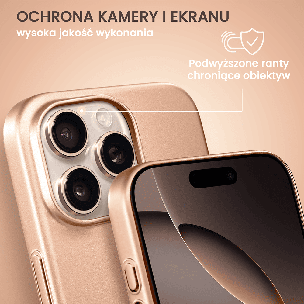 Etui do iPhone 16 Pro Skin Matt satynowe ultra cienkie, złote