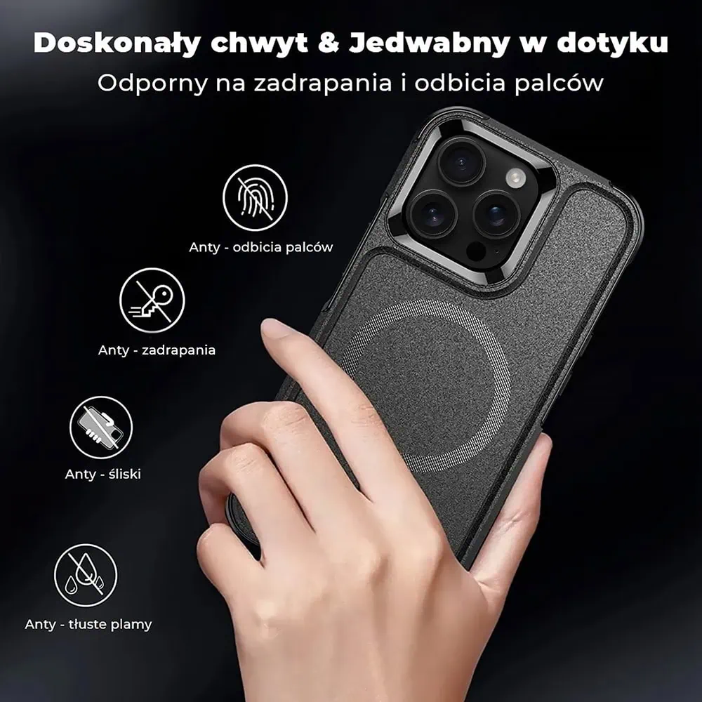 Etui do iPhone 16 Pro Smart Armor Pancerne z MagSafe, czarne