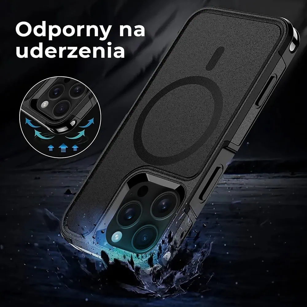 Etui do iPhone 16 Pro Smart Armor Pancerne z MagSafe, czarne