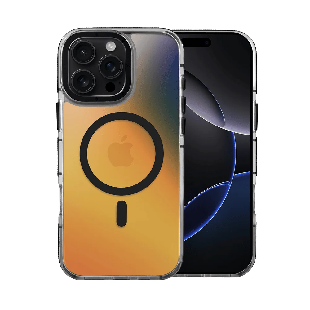 Etui do iPhone 16 Pro Max Sunrise Fusion Grip z MagSafe, nieślizgające, metalowa osłona, czarne