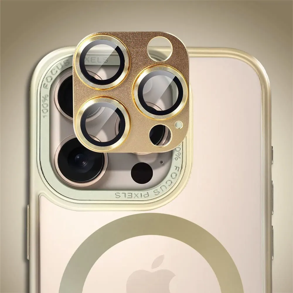 Etui do iPhone 16 Pro Max cienkie, elastyczne, wzmocniona ramka, Titanium Finish, złote