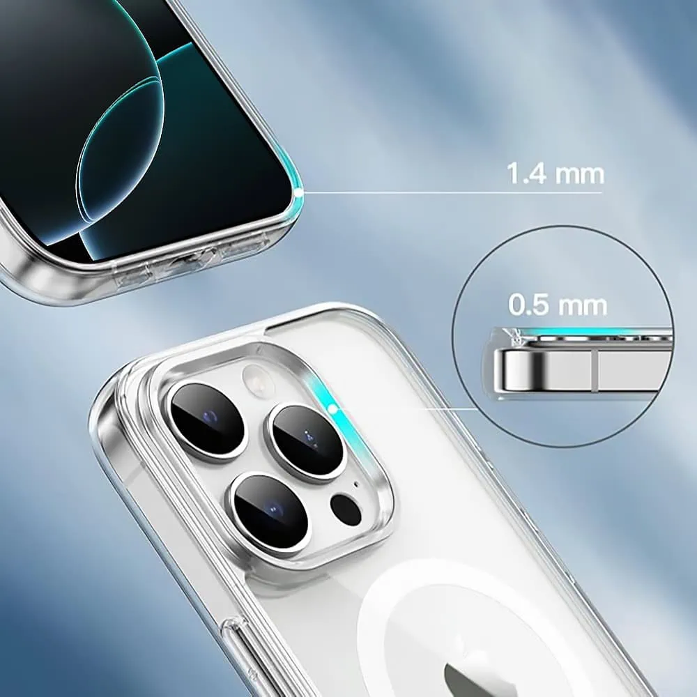 Etui do iPhone 16 Pro Clear Case, twardy tył z MagSafe, przeźroczyste