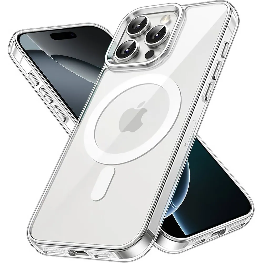 Etui do iPhone 16 Pro Clear Case, twardy tył z MagSafe, przeźroczyste