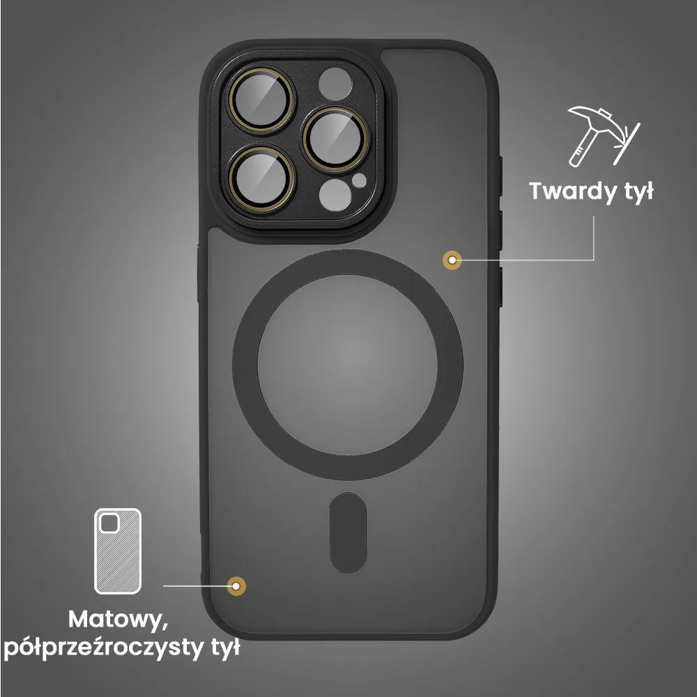 Etui do iPhone 16 Pro Color Flush z Magsafe, z osłoną aparatu, czarne