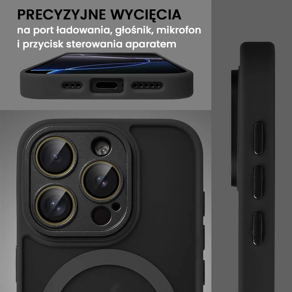 Etui do iPhone 16 Pro Color Flush z Magsafe, z osłoną aparatu, czarne