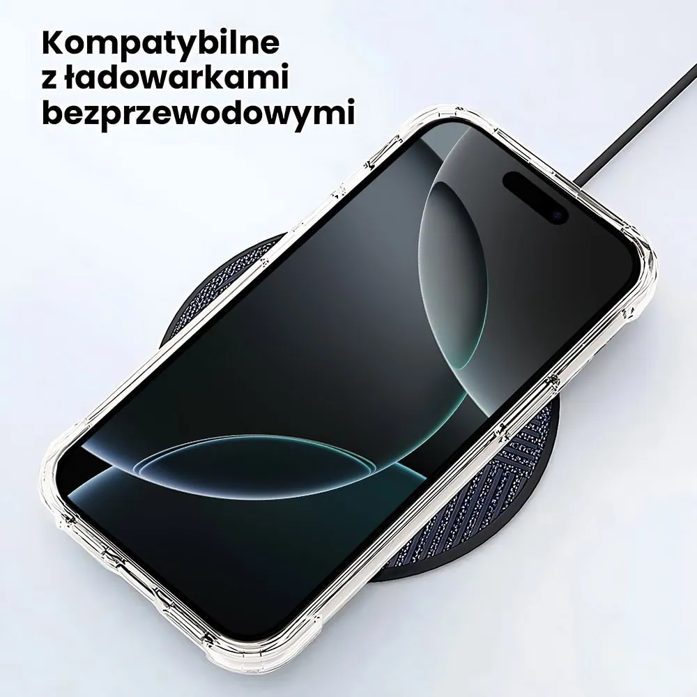 Etui do iPhone 16 Pro Max Slim Protect Full Cover z osłoną kamery i obiektywów 9H, przeźroczyste