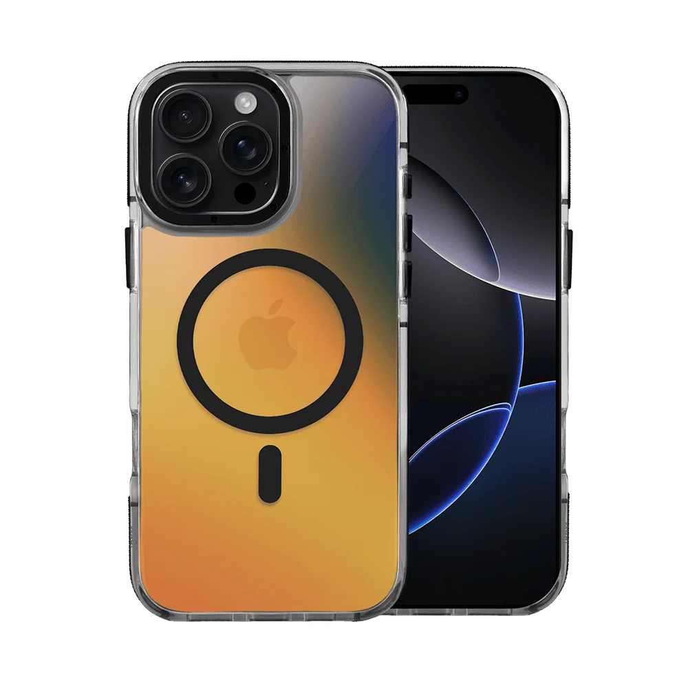 Etui do iPhone 16 Pro Sunrise Fusion Grip z MagSafe, nieślizgające, metalowa osłona, czarne