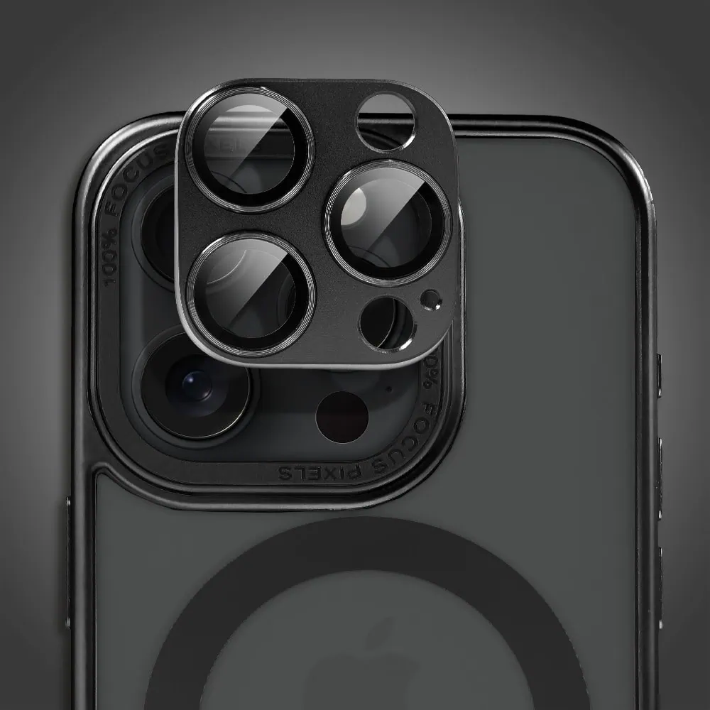 Etui do iPhone 16 Pro cienkie, elastyczne, wzmocniona ramka, Titanium Finish, czarne