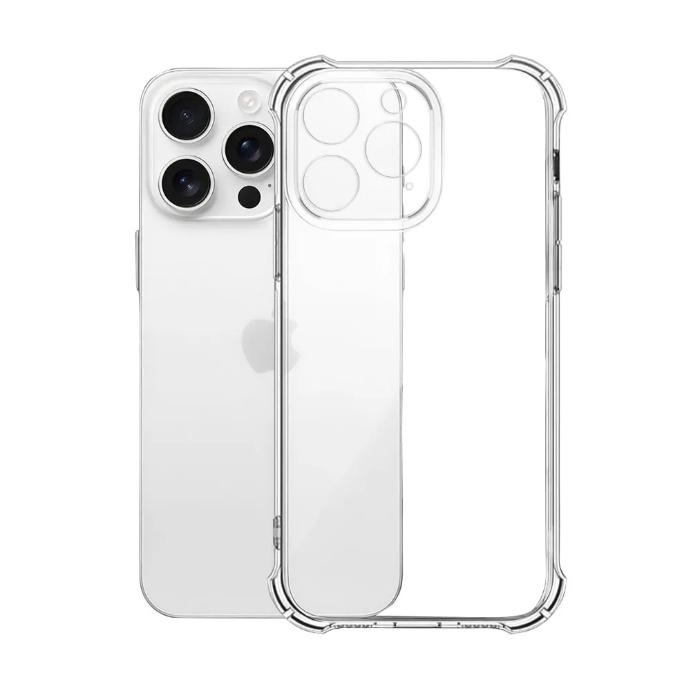 Etui do iPhone 16 Pro Max pancerne anti-shock ze wzmocnionymi krawędziami, przeźroczyste