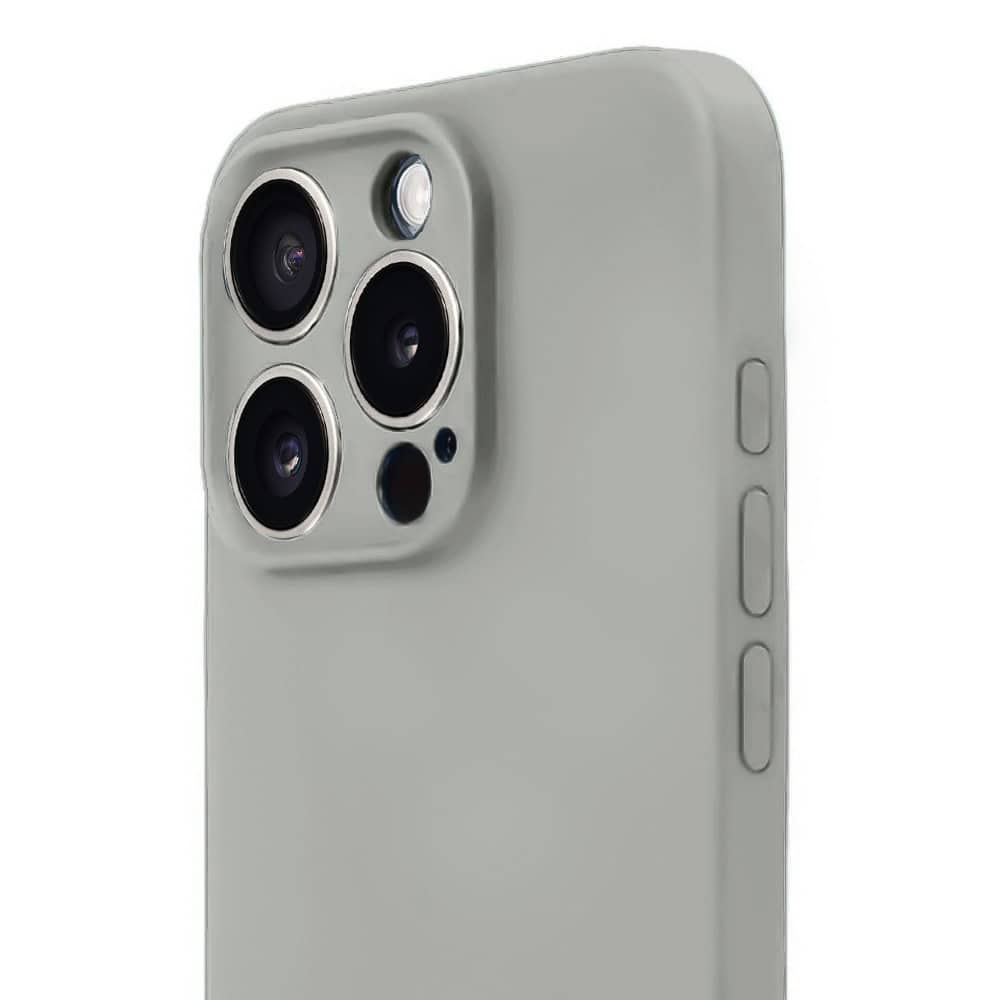 Etui do iPhone 16 Pro Max silikonowe z mikrofibrą soft touch z osłoną na aparat, vintage beż