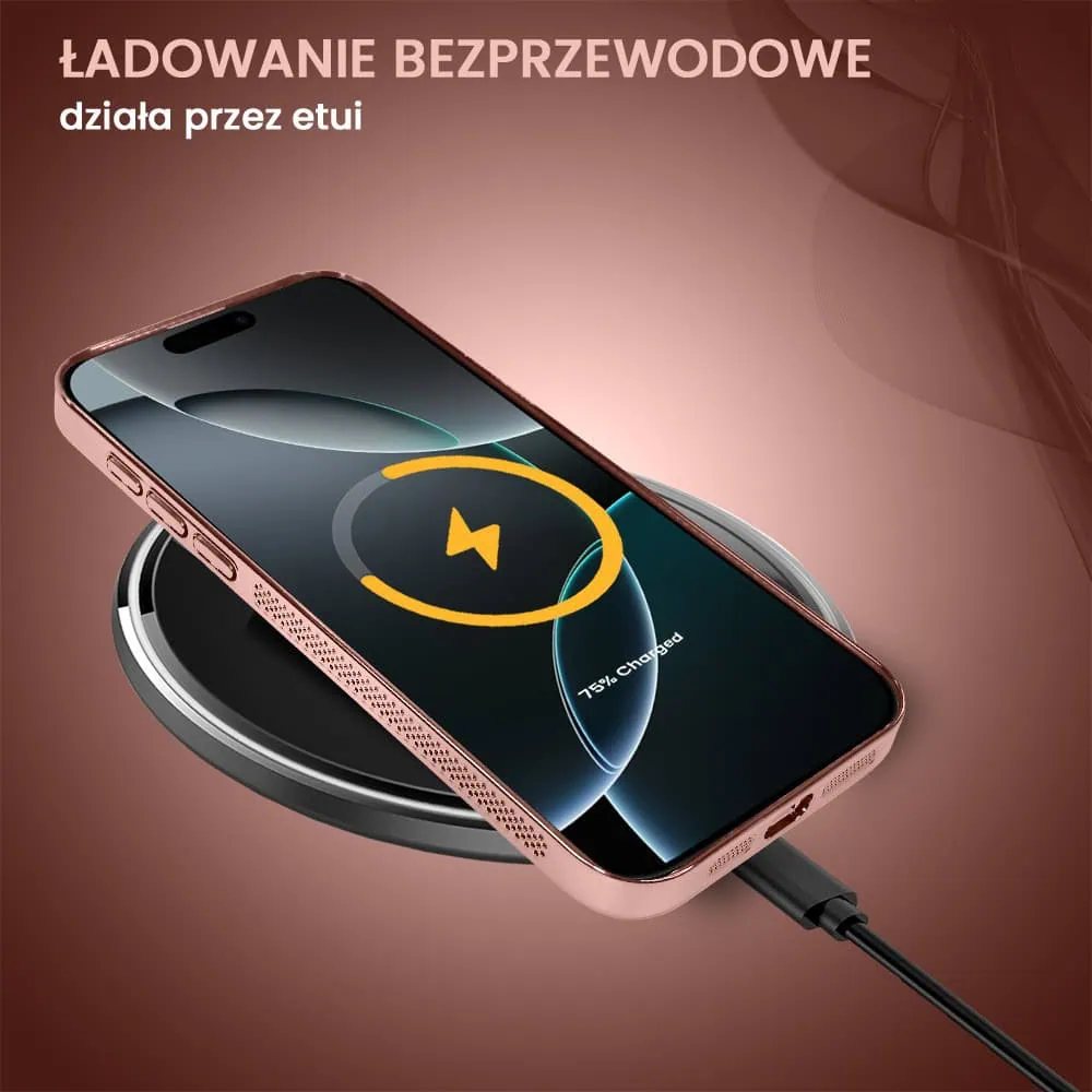 Etui do iPhone 16 Pro Max z Magsafe, cienkie, twarde, oddychające, z osłoną aparatu, różowe